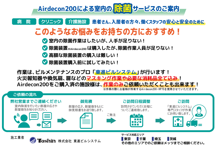 airdecon200室内除菌サービス