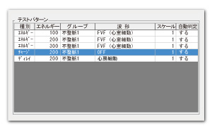 任意の組み合わせでテストパターンが作成できます